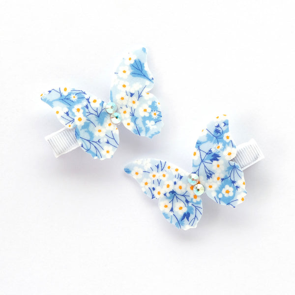 Sakura Blue Papillon Hairclip